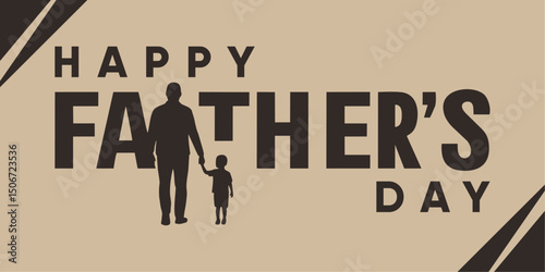 Silhouette Family Scene for Father’s Day Greeting