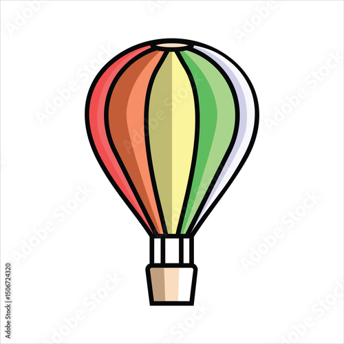Colored Air Balloon Illustration