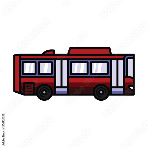 Colored Bus Illustration