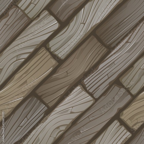 Gray Woven Timber Surface Pattern