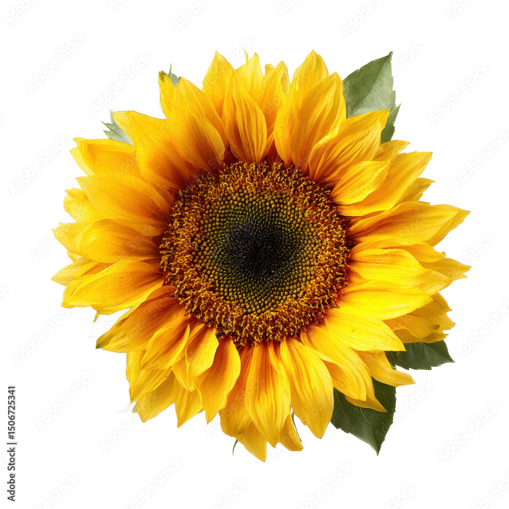 Fototapeta premium Vibrant Sunflower Close-Up Photography of a Single Blooming Sunflower