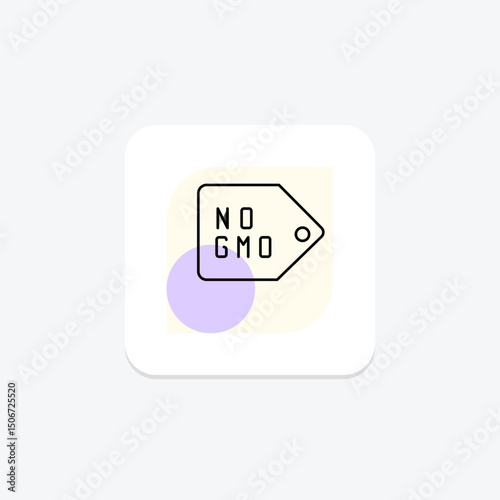 No Gmo Tag, vector, pixel perfect, illustrator file