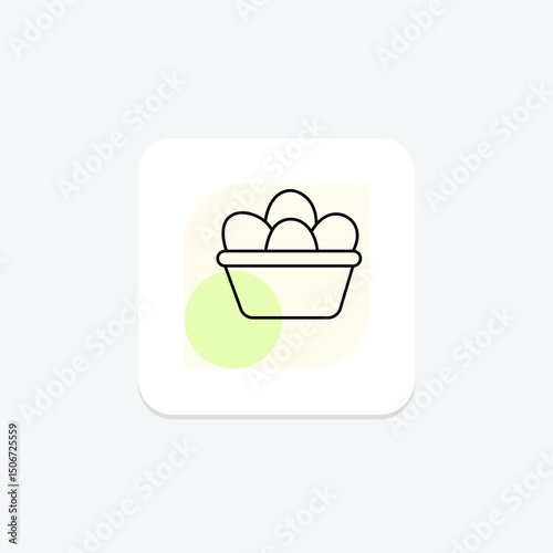 Organic Egg Basket, vector, pixel perfect, illustrator file