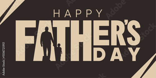 Father Holding Hands with Kids – Father’s Day Concept Art