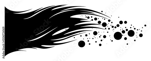 explosive ink burst silhouette shape contemporary vector graphic element