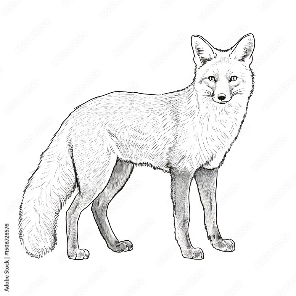 Obraz premium fox isolated on white background