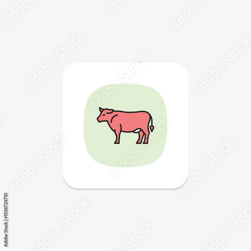 Grass-fed Cow, vector, pixel perfect, illustrator file