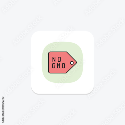 No Gmo Tag, vector, pixel perfect, illustrator file