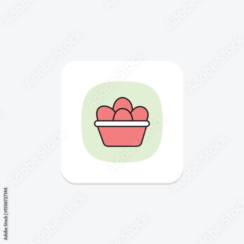Organic Egg Basket, vector, pixel perfect, illustrator file