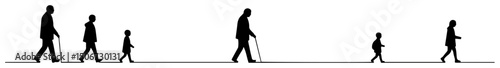 human life stages from child to elder – evolution concept vector