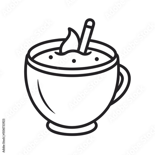 Hot Champurrado Drink Vector Illustration