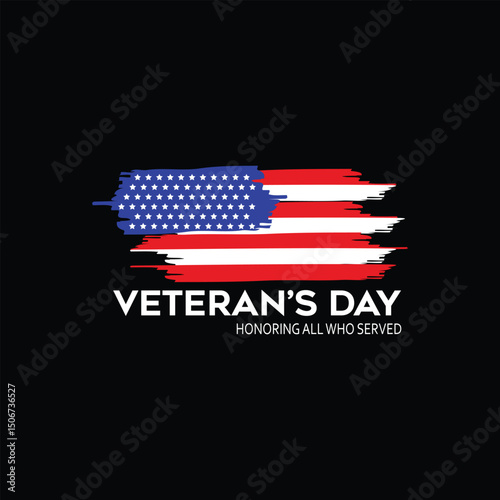 design vector art commemorating american veterans day