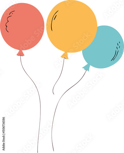 vector illustration of a colorful balloons