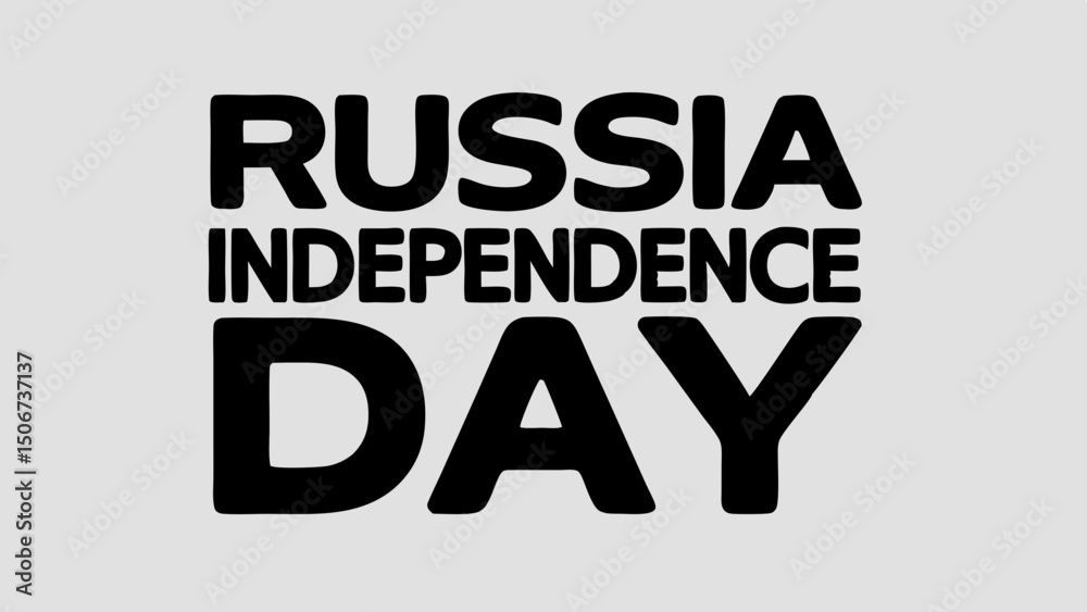 Obraz premium Russia independence day celebration banner or poster vector template design