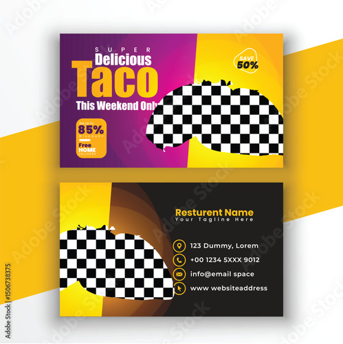 Food and restaurant  premium vector Business card or visiting card template design