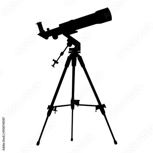 telescope on a white background