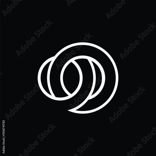 Elegant Dual Loop Monogram Concept