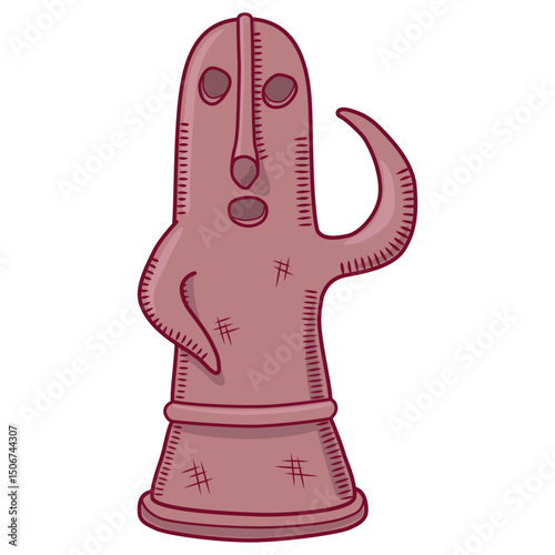 古墳時代の埴輪のイラスト／Illustration of Haniwa from the Kofun period