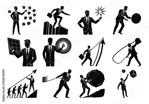 Businessmen silhouettes 