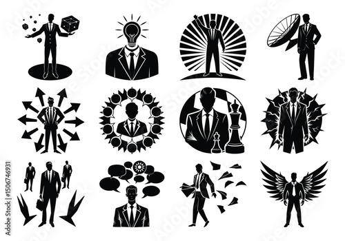 Businessmen silhouettes 