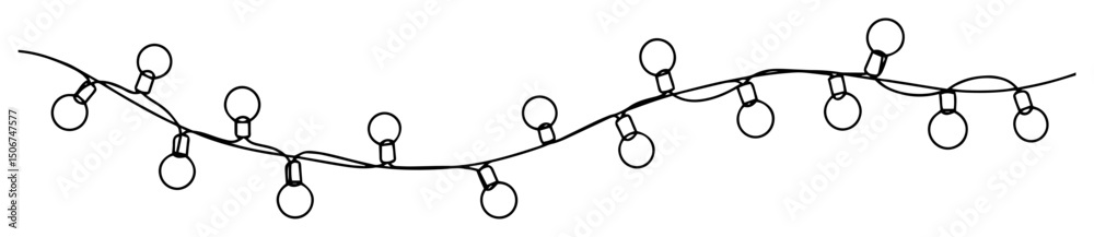 string lights vector illustration