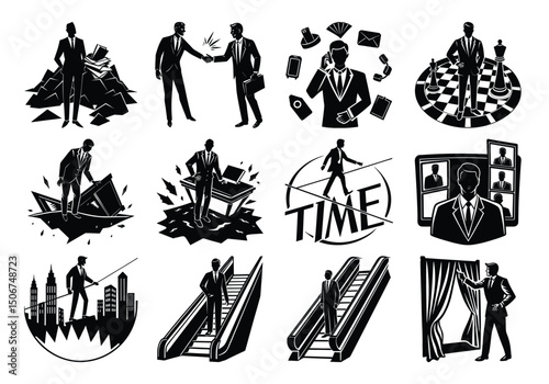 Businessmen silhouettes 