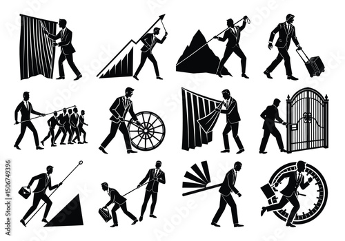 Businessmen silhouettes 