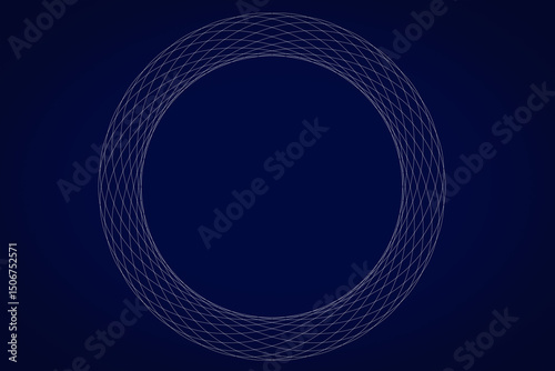  Perfect circular ring composed of smooth white lines. White on blue background. A versatile element suitable for logos, diagrams, presentations, and backgrounds.