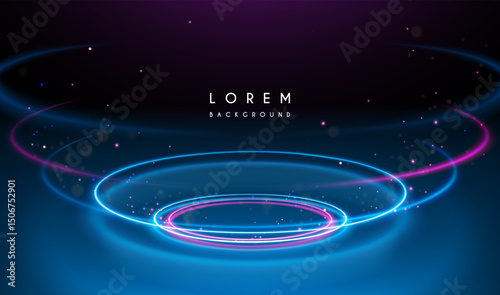 Light rings stage with sparks