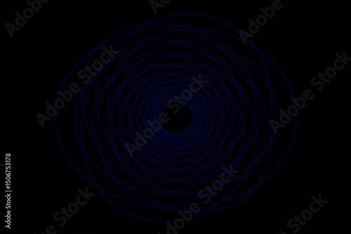entrally focused concentric blue lines creating a hypnotic effect. Great for digital covers, techno art, and graphic design.