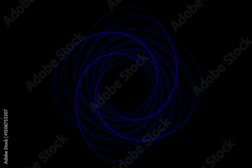urved blue lines forming an abstract dynamic structure on a black background. Great for presentations, websites, and background designs