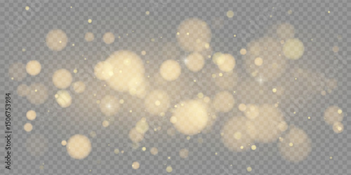 Luxury gold bokeh with soft glitter and magical sparkles. Bright firework effect with festive confetti on black background. Perfect for Christmas, celebration or New Year themes.