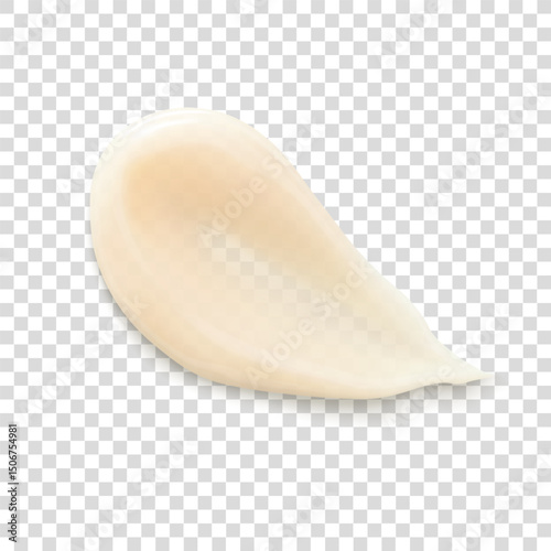 Cosmetic cream shower gel smear isolated realistic vector illustration. Skincare beauty product texture, health and self-care routines