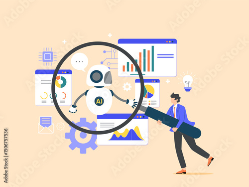 Learning, searching and analysis with artificial intelligence and artificial neural networks with AI