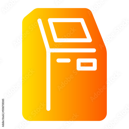 atm machine gradient icon