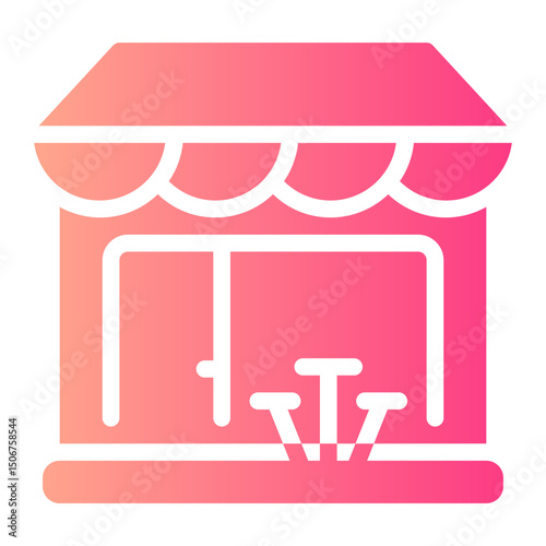 restaurant gradient icon