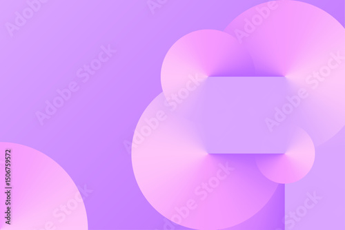 Elegant light shapes in radial gradient design forming smooth abstract graphics with glowing effects