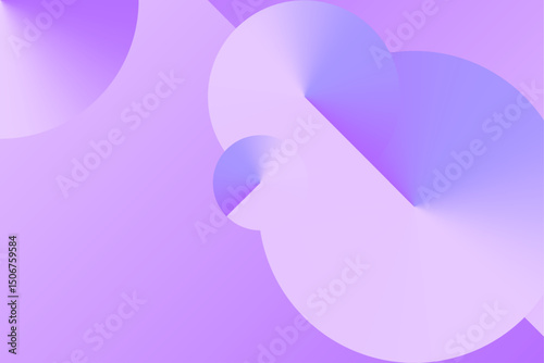 Digital illustration with glowing radial circles and soft transitions in a harmonious abstract purple background