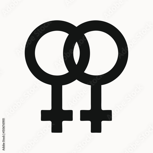 Intertwined Female Symbols  A Representation of Lesbian Pride and Relationships