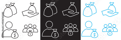 Loan set of web icons .  Loan and Credit vector . Containing loan, money,  business, leasing, interest,  income, banking etc.  Vector for websites, mobile interfaces, presentations, banner etc, EPS 10