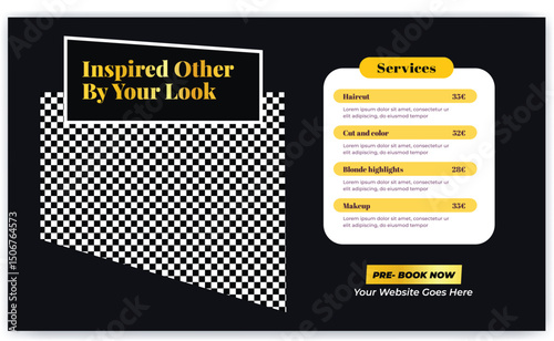 Barber shop and Hair cut cover template design and web banner design. 