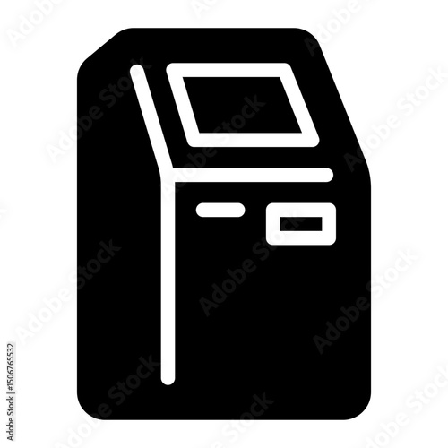 atm machine glyph icon