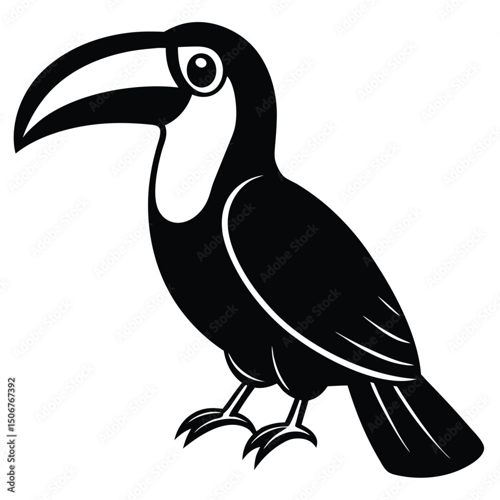 Fototapeta premium toucan vector sihouette