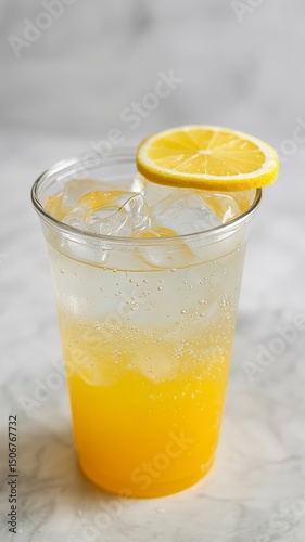 Fresh orange juice in a glass, a healthy and refreshing citrus drink isolated on white
