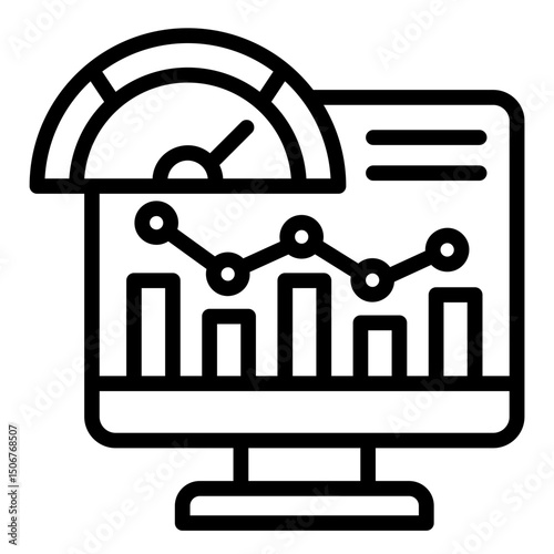 Kpi Dashboard  Icon Element For Design	