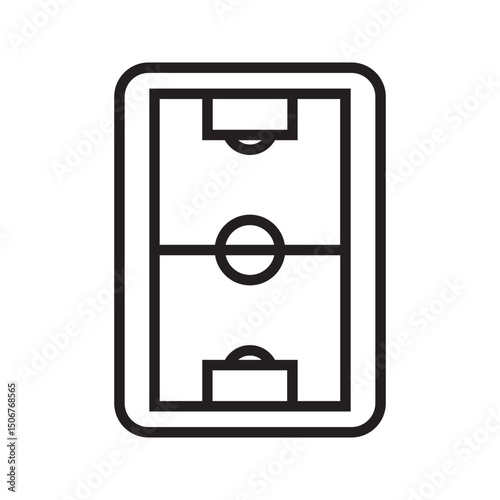  Soccer field. sports field icon.  top view. Flat vector illustration.