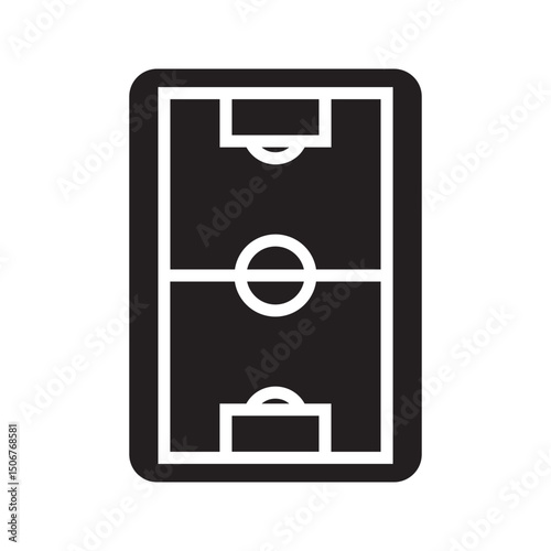  Soccer field. sports field icon.  top view. Flat vector illustration.