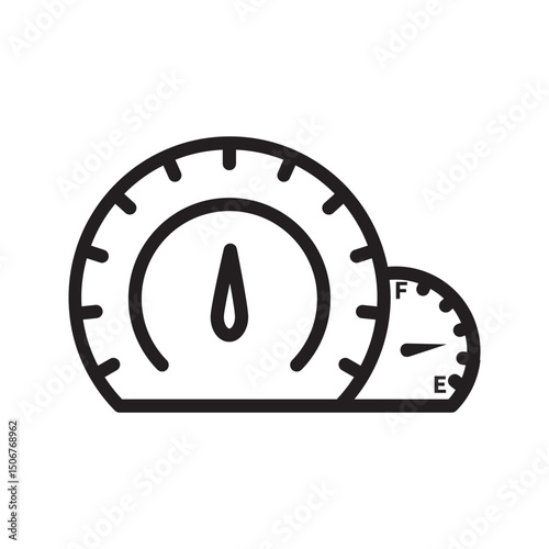 vehicle speedometer icon. car speedometer indicator icon