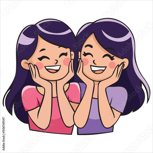 happy woman vector illustration