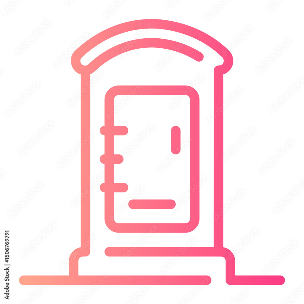 public toilet gradient icon public toilet gradient icon